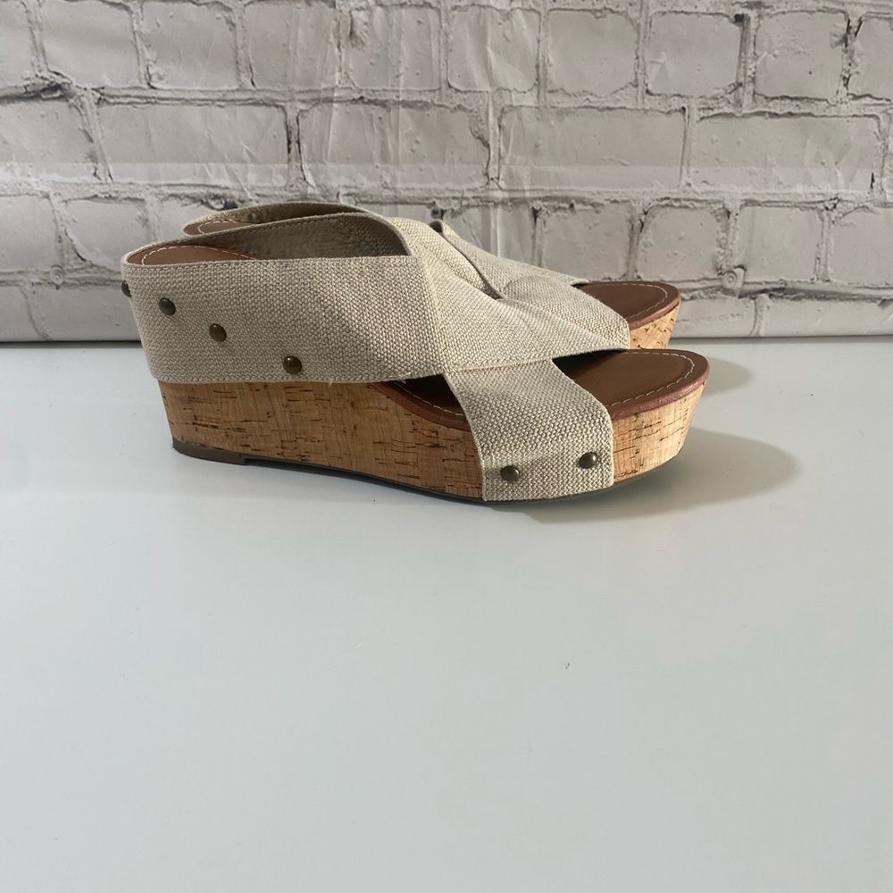 Crown Vintage Women's Cream Wedge Sandals - Picture 4 of 5